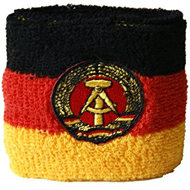 Flaggenfritze Schweiß- und Stirnbänder Deutschland DDR, für Erwachsene und Jugendliche, Sport/Fitness/Yoga, modisches Fan-Accessoire