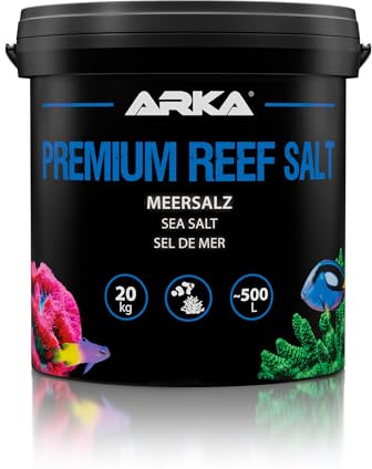 Sale marino 20 kg – ARKA Premium Reef Salt – per acquari professionali e reef-center – ricetta controllata, stabile e veloce da sciogliere – 100 % privo di fosfati e nitrati – qualità superiore ARKA
