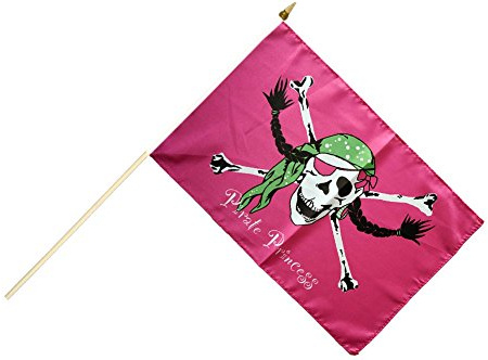 Flaggenfritze® Stockflagge Pirat Pirate Princess Prinzessin - 30 x 45 cm