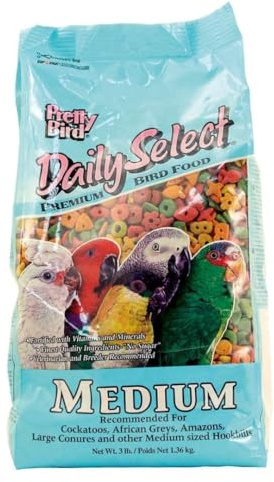 Pretty Bird International Bpb78117 Daily Select Premium Bird Food, Medium, 8-Pound
