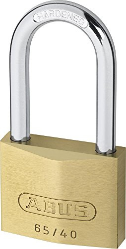 ABUS Vorhängeschloss Messing 65/40HB40 gl.-6404 - gleichschließend und mit hohem Bügel - Messing-Schlosskörper - gehärteter Stahlbügel - ABUS-Sicherheitslevel 5