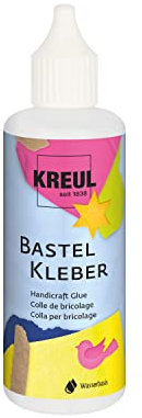 KREUL 49360 - Pegamento para manualidades a base de agua y sin disolventes Transparente 80 ml Adecuado para muchos tipos de materiales