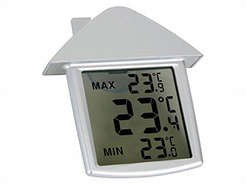 Velleman TA25 Transparent Window Thermometer with Min/Max, Multi-Colour
