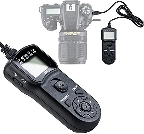 JJC Intervalometer Timer Remote Shutter Cord for Nikon P1000 P7700 P7800 D3100 D3200 D3300 D5000 D5100 D5200 D5300 D5500 D5600 D7000 D7100 D7200 D7500 D600 D610 D750 Df Z6 Z7, Replace Nikon MC-DC2