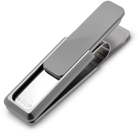 M-Clip Ultralight Money Clip for Men - Natural Anodized Aluminum - Slim Front Pocket Cash & Card Holder