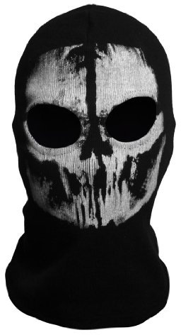 CoolChange Sturmmaske mit Totenschädel Aufdruck | Sturmhaube für CoD Fans | Schwarz