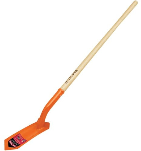 Truper Tru Pro California Trenching Shovel, 4-Inch Narrow Blade, 47-Inch Premium Ash Wood Handle, Professional-Grade Irrigation and Utility Excavation Tool (Model TRS-4C / 33094)
