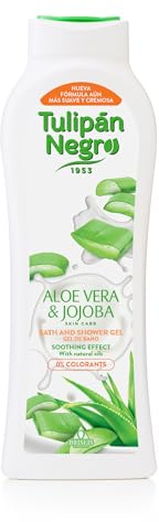 Tulipán Negro - Gel de Baño Aloe Vera & Jojoba, Gel de Ducha Nutritivo e Hidratante con Extracto de Aloe y Aceite de Jojoba, 650 ml