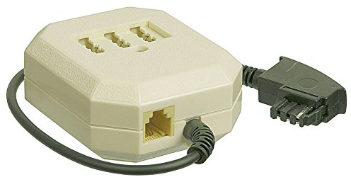 Wentronic - Prolunga TAE 20NFF, connettore F su presa NFF codificata e RJ11, lunghezza: 0,2 m 10 pezzi