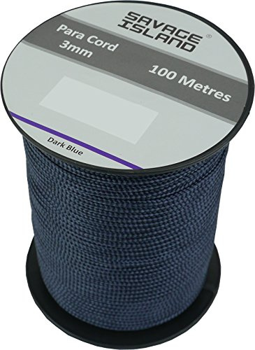 Savage Island 100 m spole paracord 3 mm för camping utomhus hantverk trädgårdsmästare Survival Arrmy hemmafixer Bivak hängmatta tält mörtlina alllina för alla ändamål