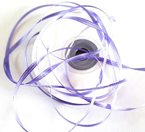 CaPiSo 100m Satinband 3mm Schleifenband Geschenkband Dekoband Satin Hochzeit Weihnachten Weihnachtsband (Flieder)