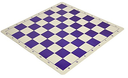 The House of Staunton Regulation Silicone Tournament Chess Board - 2.25 Squares Purple & Natural