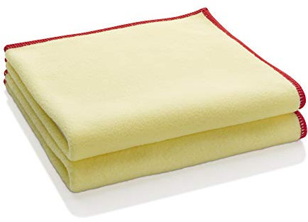 E-Cloth Dusting Cloth, Reusable Dusting Cloth for Household Surface Cleaning, Polyester, Yellow, 2 Pack