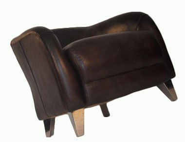 Clubsessel Bari Vintage-Leder Echtleder Sessel Vintage Cigar Leder Dunkelbraun
