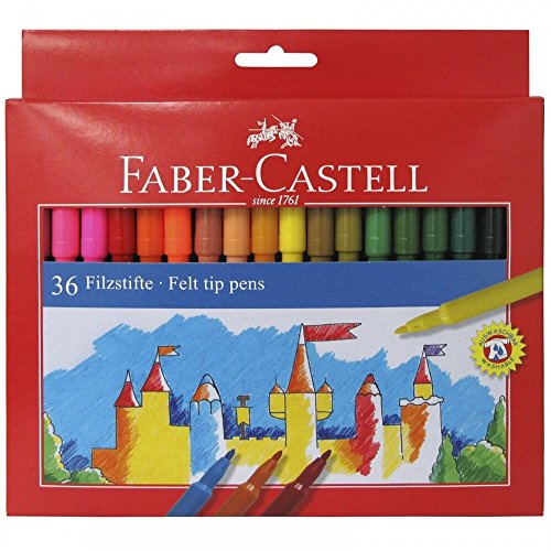 Faber-Castell 554236 - Filzstifte, im Kartonetui, 36 Stück