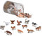 Terra 60 piezas de figuras de animales colección granja juego de juguetes - vacas, cerdos, pollos, gansos, cabras, gatos y más de 3 años de edad