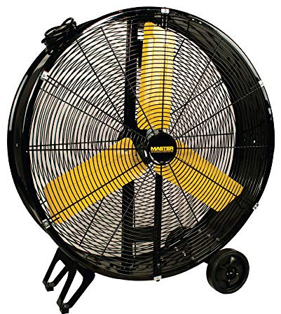 Master 30 Inch Industrial High Velocity Barrel Fan - Use for Shop, Garage or Warehouse, All-Metal Construction with Steel-Coated Safety Grill, 2 Speed Settings (MAC-30D)