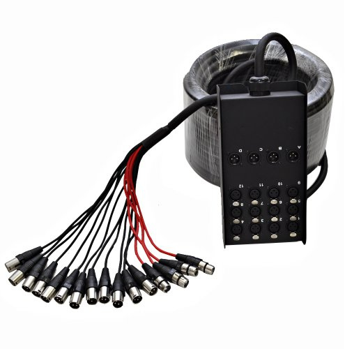 Seismic Audio Lautsprecher 12 Kanal Low Profile XLR Send Circuit Board Snake Cable, XLR Splitter Kabel, 30 m