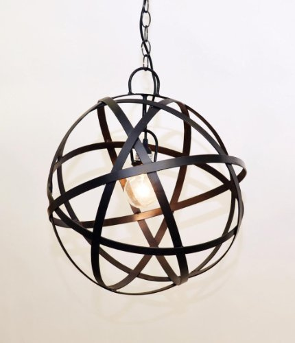 Sphere Hanging LAMP W/Socket SET-18 INCHES Diameter