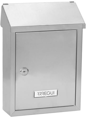 ARREGUI Smart E5727 Cassetta Postale Individuale in Acciaio Inossidabile, Raccogliposta Con 2 Feritoie, Da Esterno, Dimensione S (DIN A5), Facile Da Montare, Inox
