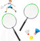 BEST SPORTING Mini Federball Set Kinder I Starter Badminton Set Kinder mit 2 Mini-Schlägern I mit Federball, Softball & Schaumstoff-Federball I Kinder Federball Set mit verkürztem Schlägerschaft