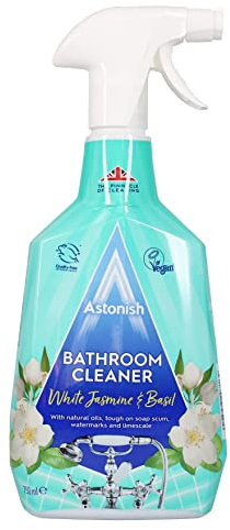 Astonish White Jasmine & Basil Bathroom Cleaner Spray, 750ml, Cruelty-free, Vegan