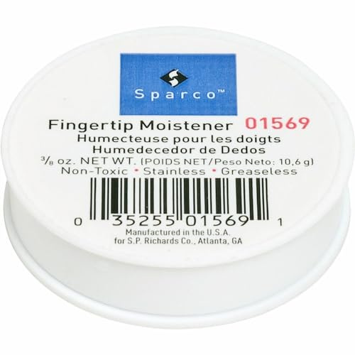 Sparco 01569 Fingertip Moistener,Odorless,Greaseless,Hygienic,3/8 oz.