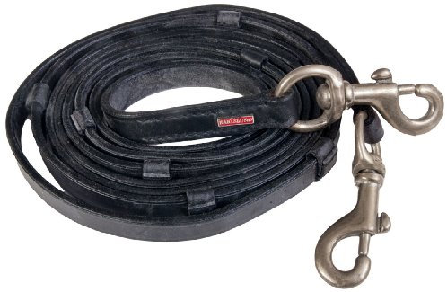 Karlslund Leder-Zügel, Schwarz, chrom