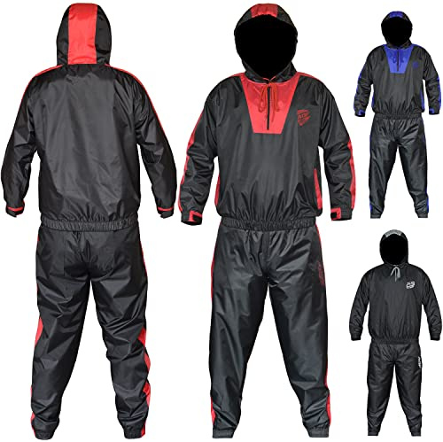 AQF Chándal Sauna, Traje Sauna Hombre, Sauna Suit Mujer, Traje De Sudoracion, chandal sudoracion Para Gimnasio Trotando Running Fajas (Chandal Sauna Completo)