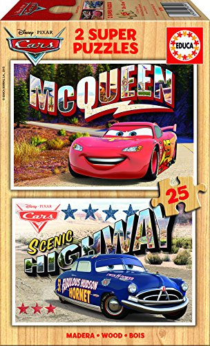 Educa 16799.0 - Cars, Spiele und Puzzles, 2x25 Teile