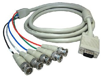 Cable-Core VGA-Stecker auf 5 x BNC-Stecker Kabel