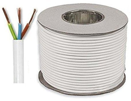 White 3183Y 3 Core 1.5mm 16 Amp PVC Flexible Cable Cut To Length Flex (100 Meters)