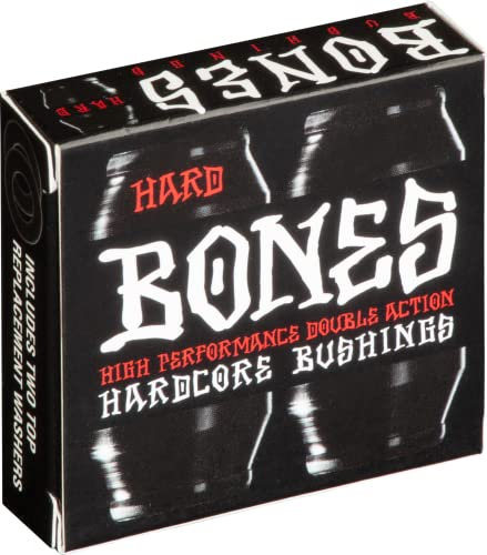 Bones Hardcore-Buchsen, schwarz, hart Set mit 4 Radiergummis, One Size