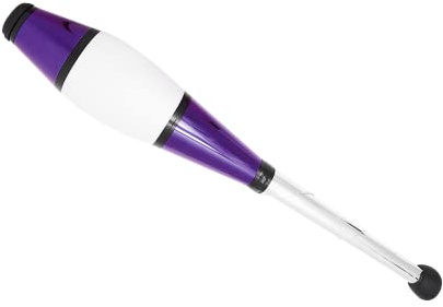 Zeekio - Pegasus Juggling Club - Premium Quality - for Beginners & Advanced - Multi-Piece Durable Design - Scuff Resistant - Rubber Knob & Cap - 20.5”L - Single Club - Purple