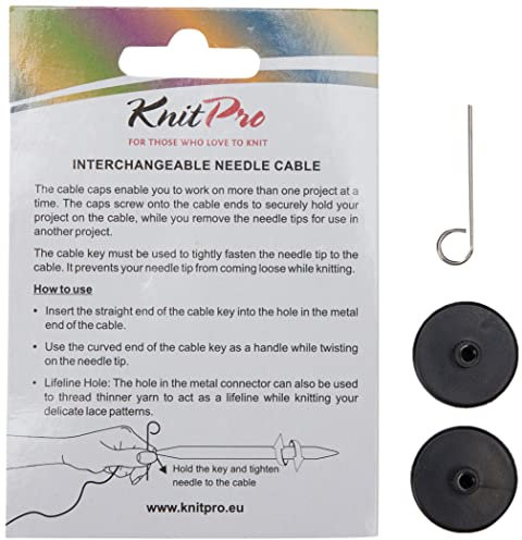 KnitPro Cavo per Maglieria con connettore, Metallo, Black, 50 cm