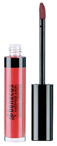 Benecos Natural Lipgloss flamingo - sanfter Glanz & Farbe - mit Bio-Rizinusöl & Bio-Bienenwachs - zertifizierte Naturkosmetik - talkfrei - 5 ml