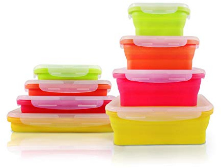 JOCCA 4463 – Set mit 4 faltbaren Behältern aus Silikon