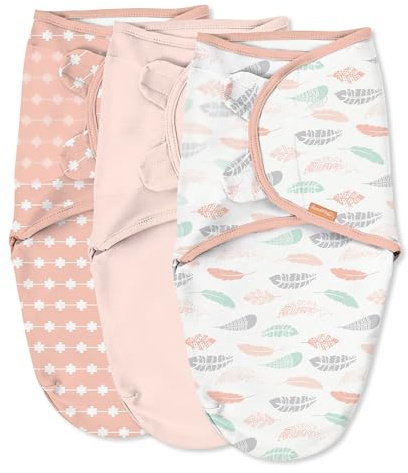 SwaddleMe Original Swaddle - Größe S, 0-3 Monate, 3er Pack (Coral Days)