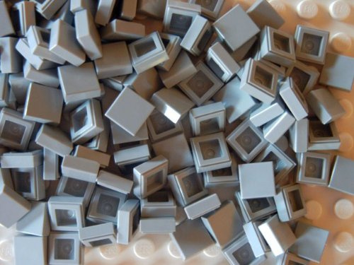 LEGO 100 Mini Fliesen 1x1 in hellgrau ( light bluish)