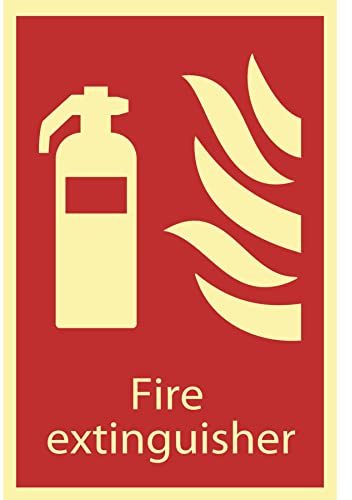 DRAPER 72598 Glow in the Dark FEUERLÖSCHER FIRE Equipment Zeichen, 72598