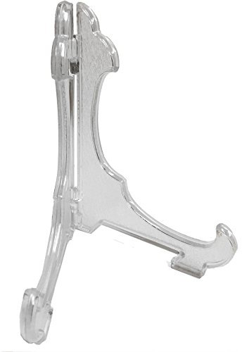 Bulk Hardware Plate Stands Assorted Sizes And Colours (To Fit Plates 150mm-250mm (6-10 Inch), Clear Plastic - 1 Stand)