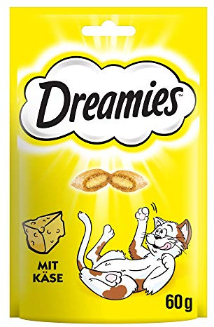 Dreamies Katzensnacks Katzenleckerli Klassiker mit Käse, 6 Packungen (6 x 60g)