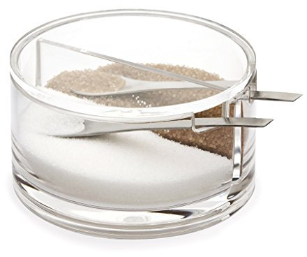 Balvi - zuccheriera Doppia in Acrilico. con Due Scomparti. Trasparente.
