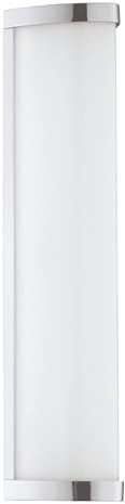 EGLO LED Wandlampe Gita 2 Spiegelleuchte aus aus | Metall-Guss in Chrom und Kunststoff in Weiß, Badezimmer Lampe, LED Feuchtraumleuchte neutralweiß, IP44, L 35 cm