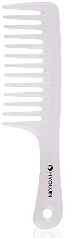 HYOUJIN Wide Tooth Comb Detangling Hair Brush Paddle Hair Comb Care Handgrip Comb-Best Styling Comb for Long Wet or Curly Reduce Hair Loss and Dandruff & Headache-Minimal breakages