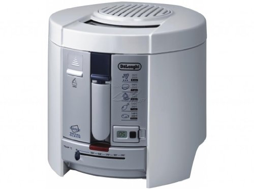 De'Longhi friggitrice F26237.W1, Capacità patatine: 1 kg, termostato regolabile da 150 a 190°C, 1800 watt