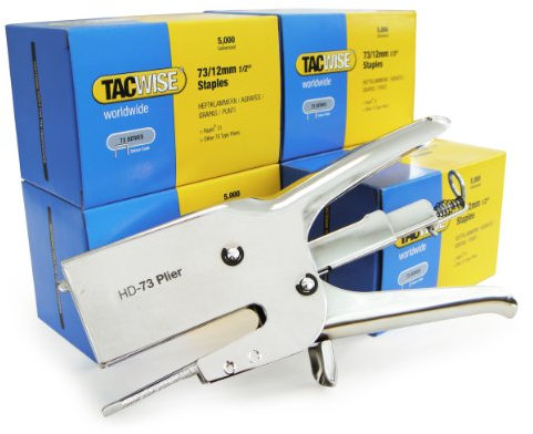 Tacwise 1199 HD-73 Heftzange & 5 Schachteln 5.000 Stück Typ 73/12mm Heftklammern