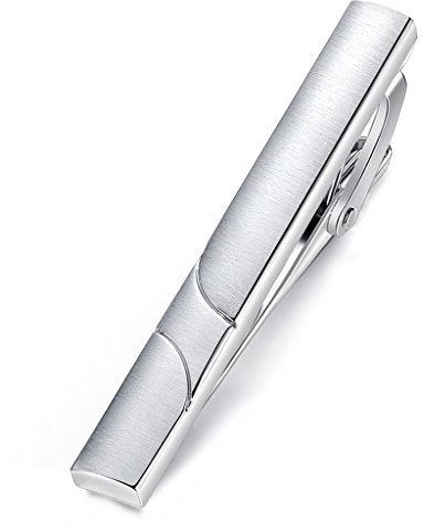 HONEY BEAR Hochwertig Herren Krawattennadel Krawattenklammer Tie Clip aus Edelstahl,5.4cm (silber)