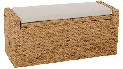 VIVANNO Sitzbank Combo m. Kissen Wasserhyazinthe, 100cm, Natur