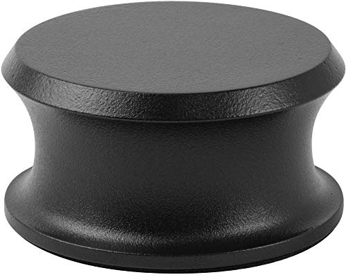 Hudson Hi-Fi BigBen Record Weight Stabilizer with Protective Leather Pad - 13-Ounce Vinyl Weight - Solid Steel Turntable Weight Stabilizer, Vinyl Record Accessories for Improved Sound - Black